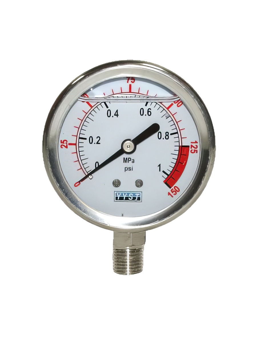 Радиальный манометр жидконаполненный Raifil 150, 300, 400 PSI точные измерения